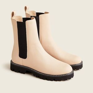 J.Crew Gwen Lug-sole High-shaft Chelsea Boots in Leather